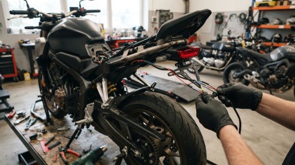 What are the guidelines for wiring a new tail light on a Honda CB650R?